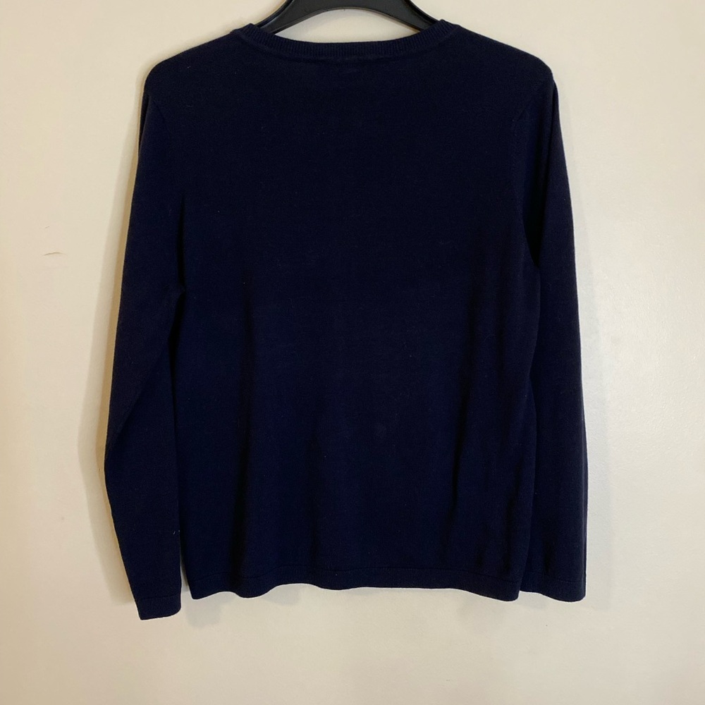 Tommy Hilfiger cotton Navy Crewneck Button Cardigan - Picture 5 of 5